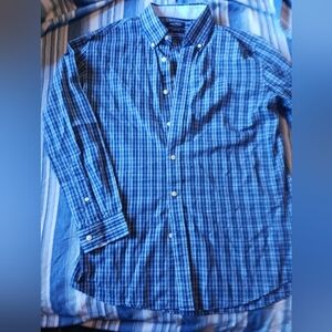 NAUTICA MENS Wrinkle Resistant Cotton Long Sleeve Shirt Size 16 32/33